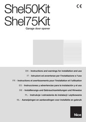 Nice Shel50Kit Instructions Et Avertissements Pour L'installation Et L'utilisation