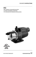 Grundfos MQ 3 -35 A-O-A BVBP Notice D'installation Et D'entretien