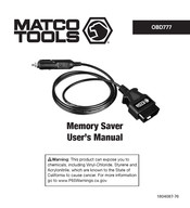 Matco Tools OBD777 Manuel De L'utilisateur