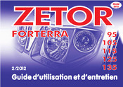 Zetor Forterra 125 2012 Guide D'utilisation Et D'entretien
