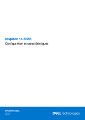 Dell Inspiron 14 5418 Caractéristiques Et Configuration