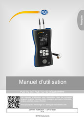 PCE Instruments PCE-TG 75 Manuel D'utilisation