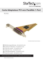 StarTech PCI1P2 Guide De L'utilisateur