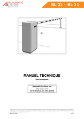 Ier Automatic Systems BL 33 Manuel Technique