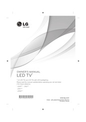 LG 60LB57 Serie Manuel D'utilisation