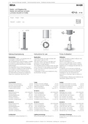 Bega 84 428 Fiche D'utilisation