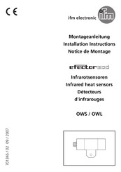 IFM Electronic efector 600 OWS Notice De Montage