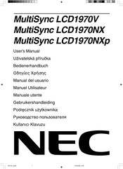 NEC MultiSync LCD1970V Manuel Utilisateur