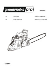 GreenWorks Pro 2000002 Manuel D'utilisation