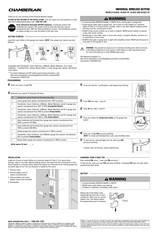 Chamberlain KLIK2U Guide Rapide