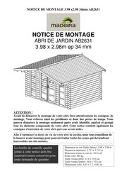 Madeira AB2631 Notice De Montage