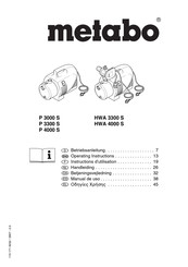 Metabo P 3300 S Instructions D'utilisation