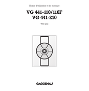 Gaggenau VG 441-110 Notice D'utilisation Et De Montage