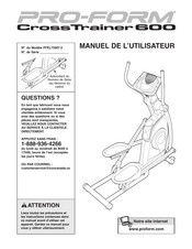 Pro-Form CrossTrainer 600 Manuel De L'utilisateur