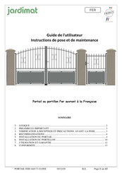 Jardimat Fer Guide De L'utilisateur