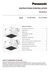 Panasonic FV-0811RQ1 Instructions D'installation