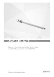 KROHNE SENSOFIT IMM 2920 Manuel De Référence