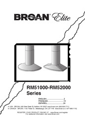 Broan Elite RM52000 Série Mode D'emploi