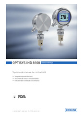 Krohne OPTISYS IND 8100 Notice Technique