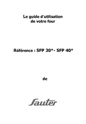 sauter SFP 30 Série Guide D'utilisation