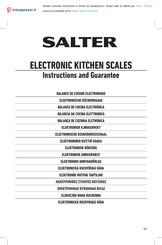 Salter 1066 Instructions Et Garantie