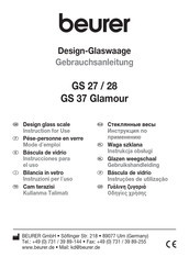 Beurer GS 37 Glamour Mode D'emploi