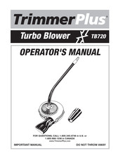 TrimmerPlus TB720 Manuel De L'utilisateur