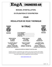 Engineered air EngA W-TRAC 1.2 Manuel D'installation, D'utilisation Et D'entretien