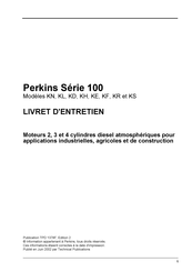 Perkins 100 Serie Livret D'entretien