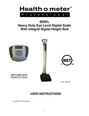 Health O Meter 600KL Instructions D'utilisation