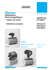 KROHNE PROFIFLUX IFM 5010 K Notice De Montage