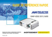 Epson EMP-820 Guide De Référence Rapide