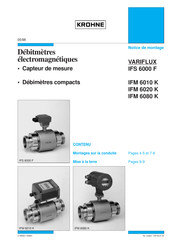 KROHNE VARIFLUX IFM 6080 K Notice De Montage