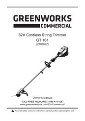 GreenWorks Commercial GT 161 Guide D'utilisation