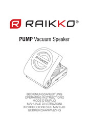 Raikko PUMP Vacuum Speaker Mode D'emploi