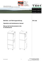 PEWA TBH FPV 100 Manuel De Fonctionnement Et De Maintenance