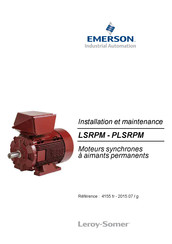 Leroy Somer EMERSON PLSRPM Installation Et Maintenance
