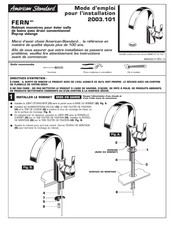 American Standard Fern 2003.101 Mode D'emploi Pour L'installation