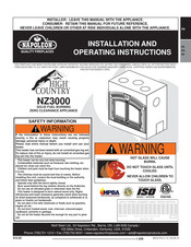 Napoleon HIGH COUNTRY NZ3000 Instructions D'installation Et D'opération