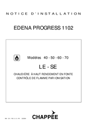 Chappee EDENA PROGRESS 1102 60 Notice D'installation