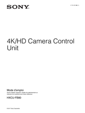 Sony HXCU-FB80 Mode D'emploi