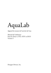 Decagon Devices AquaLab 4TEV Serie Manuel De L'utilisateur