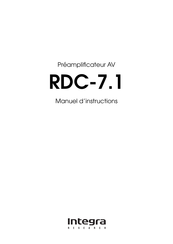Integra RDC-7.1 Manuel D'instructions