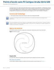 Aruba 630 Serie Guide D'installation