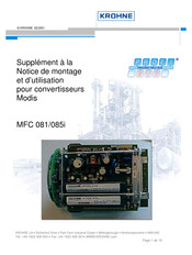 KROHNE MFC 085i Notice De Montage