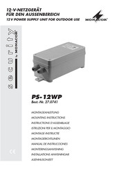 Monacor PS-12WP Instructions D'assemblage