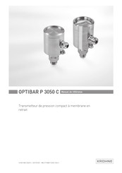 KROHNE OPTIBAR P 3050 C Manuel De Référence