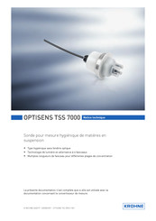 KROHNE OPTISENS TSS 3000 Notice Technique