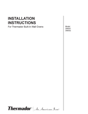 Thermador DM302 Instructions D'installation