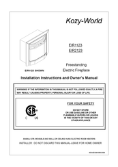 Kozy-World EIR1123 Instructions D'installation Et Manuel Du Propriétaire